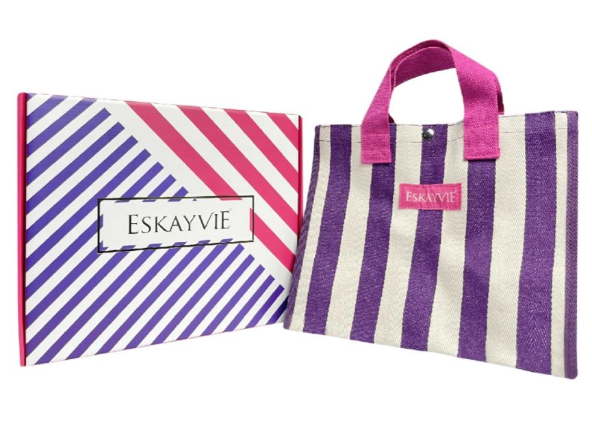 (Eskayvie Official Merchandize) Eksklusif Stripe Bag (PURPLE)